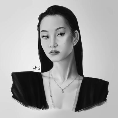Realism Study, 2021 (using Kiko Mizuhara as reference).